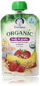Gerber 2nd Foods Organic Pouch, Banana Red Berries Granola, 3.5 Ounce (Pack of 6)