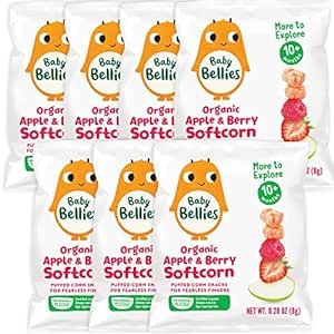 Baby Bellies Organic Apple & Berry Softcorn, 0.28 Ounce Bag (Pack of 7)
