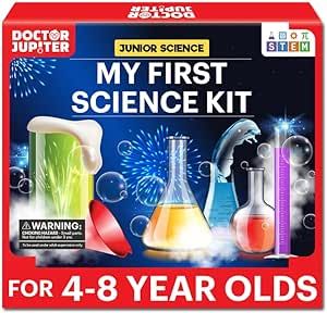 Doctor Jupiter My First Science Kit for Boys and Girls Aged 4-6-8| Cool Christmas and Birthday Gifts Ideas for Kids| STEM Learning & Education Toys for 4,5,6,7,8 Year Olds