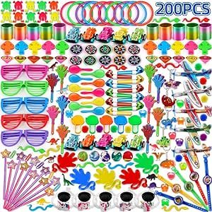 nicknack 200pcs Classroom Prizes for Kids Birthday Party Favors Pinata Filler Toy Assortment Prizes for Goodie Bag Fillers