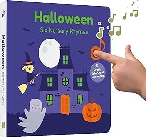 Cali's Books Halloween Toddler Book with 6 Halloween Songs - Halloween Baby Toy - Halloween Books for Kids 1-3 - Halloween Toys for Toddlers 1-3 - Sound Books for Toddlers 1-3