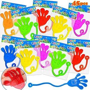 Armaytoy 45PCS Sticky Hands for Kids Mini Stretchy Squishy Toys Pinata Fillers Classroom Prizes Goodie Bag Stuffers Treasure Box Toy for Birthday Halloween Party Favor Bulk Toys Supplies Boy Girl