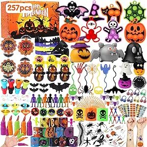 Halloween Party Favors for Kids,Halloween Toys Bulk,Halloween Goodie Bag Fillers,Halloween Favors for Kids Classroom Prize