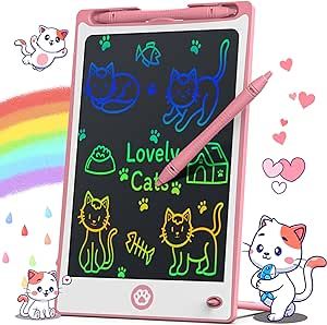 Hockvill LCD Writing Tablet for Kids, 8.8 Inch Learning Toys for 3 4 5 6 7 Year Old Girls Boys, Toddlers Doodle Board, Reusable Drawing Pad Travel Essentials, Christmas Birthday Gift for Children